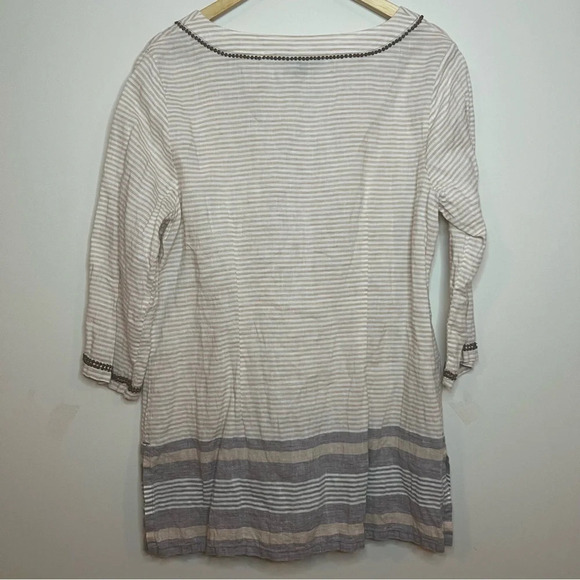 TOMMY BAHAMA Beachy Boho Linen Stripe Tunic Top - Picture 8 of 10